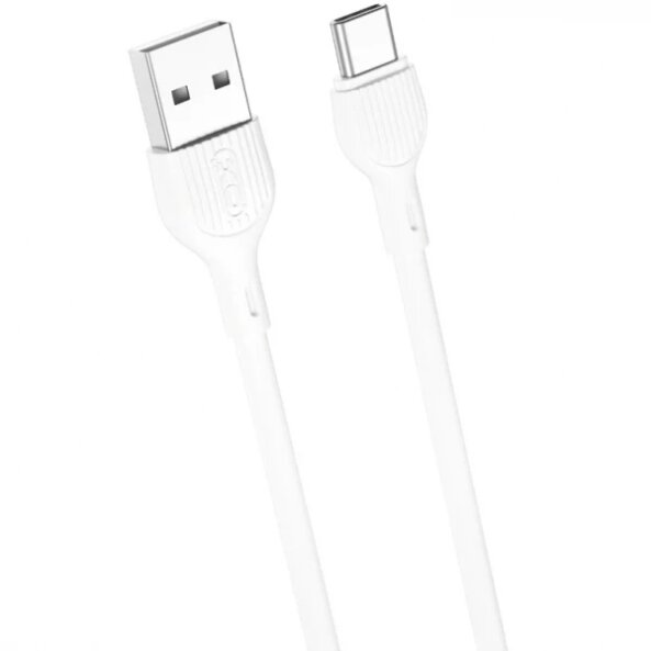 Cablu Date si Incarcare USB-A - USB-C XO Design NB200, 18W, 1m, Alb