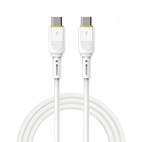 Cablu Date si Incarcare USB-C - USB-C WiWu Wi-C034, 60W, 1m, Alb 