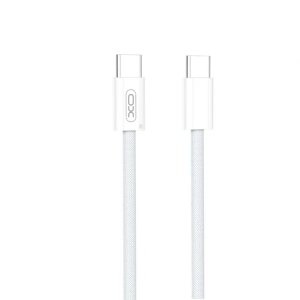 Cablu Date si Incarcare USB-C - USB-C XO Design NB-Q260B, 60W, 1.5m, Alb 