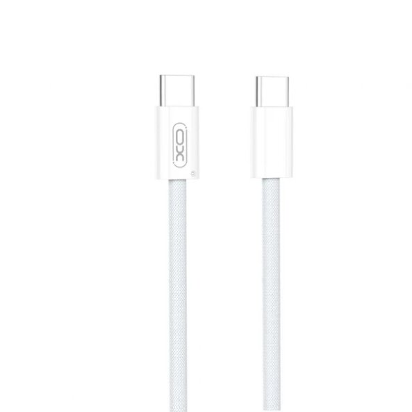 Cablu Date si Incarcare USB-C - USB-C XO Design NB-Q260B, 60W, 1.5m, Alb 