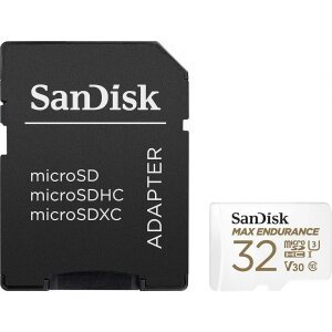 Card Memorie microSDHC SanDisk MAX Endurance, 32Gb, Clasa 10 / UHS-1 U3, Cu Adaptor SDSQQVR-032G-GN6IA 