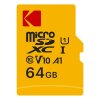 Card Memorie microSDXC Kodak Emtec, 64Gb, Clasa 10 / UHS-1 U1, Cu Adaptor EKMSDM64GXC10K 