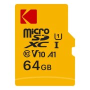 Card Memorie microSDXC Kodak Emtec, 64Gb, Clasa 10 / UHS-1 U1, Cu Adaptor EKMSDM64GXC10K 