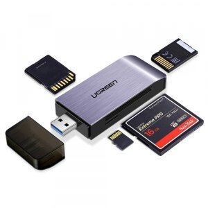 Cititor Card USB 3.0 UGREEN CM180, SD - microSD - CF - MS, Gri 