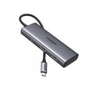 Hub USB-C UGREEN CM498 (15852), 2 x USB-A 3.0 - 2 x USB-C - 2 x HDMI, Gri 