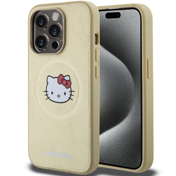 Husa MagSafe pentru Apple iPhone 14 Pro Max, Hello Kitty, Kitty Head, Aurie