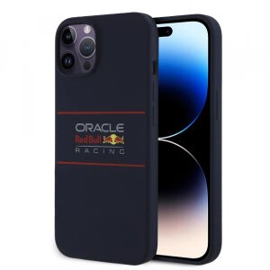 Husa MagSafe pentru Apple iPhone 14 Pro, Red Bull Racing, Horizontal Centered Logo, Bleumarin