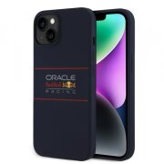 Husa MagSafe pentru Apple iPhone 14, Red Bull Racing, Horizontal Centered Logo, Bleumarin