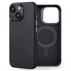 Husa MagSafe pentru Apple iPhone 15 Plus, Edizard, Pro, Neagra