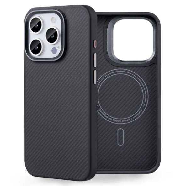 Husa MagSafe pentru Apple iPhone 15 Pro, Edizard, Pro, Neagra