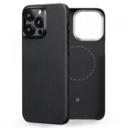 Husa MagSafe pentru Apple iPhone 15 Pro Max, Edizard, Air, Neagra