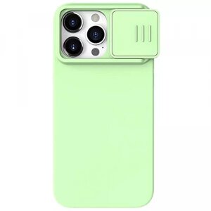 Husa MagSafe pentru Apple iPhone 15 Pro Max, Nillkin, CamShield Silky, Verde Deschis
