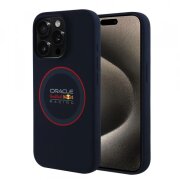 Husa MagSafe pentru Apple iPhone 15 Pro, Red Bull Racing, Red Ring, Bleumarin