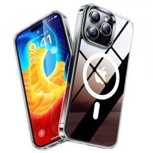 Husa MagSafe pentru Apple iPhone 15 Pro, Torras, Diamond, Transparenta