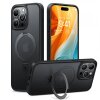 Husa MagSafe pentru Apple iPhone 15 Pro, Torras, Ostand, Neagra