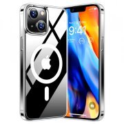 Husa MagSafe pentru Apple iPhone 15, Torras, Diamond, Transparenta