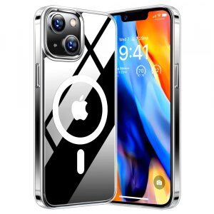 Husa MagSafe pentru Apple iPhone 15, Torras, Diamond, Transparenta