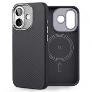 Husa MagSafe pentru Apple iPhone 16 Plus, Edizard, Pro, Neagra