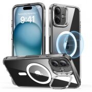 Husa MagSafe pentru Apple iPhone 16 Plus, ESR, Classic Hybrid Kickstand, Transparenta