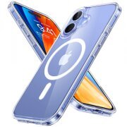 Husa MagSafe pentru Apple iPhone 16 Plus, Torras, Diamond, Transparenta