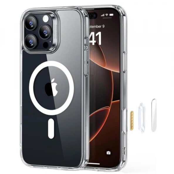 Husa MagSafe pentru Apple iPhone 16 Pro, ESR, Classic Hybrid Slide, Transparenta