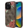 Husa MagSafe pentru Apple iPhone 16 Pro, Guess, 4G Flowers Print, Maro