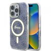 Husa MagSafe pentru Apple iPhone 16 Pro Max, Guess, IML 4G, Albastra