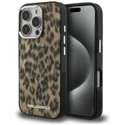 Husa MagSafe pentru Apple iPhone 16 Pro Max, Karl Lagerfeld, IML Leopard Pattern, Maro