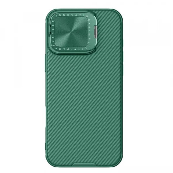 Husa MagSafe pentru Apple iPhone 16 Pro Max, Nillkin, CamShield Prop, Verde