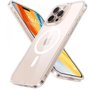 Husa MagSafe pentru Apple iPhone 16 Pro Max, Torras, Diamond, Transparenta