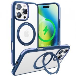 Husa MagSafe pentru Apple iPhone 16 Pro Max, Torras, Ostand R Fusion, Bleumarin