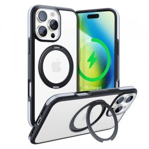 Husa MagSafe pentru Apple iPhone 16 Pro Max, Torras, Ostand R Fusion, Neagra