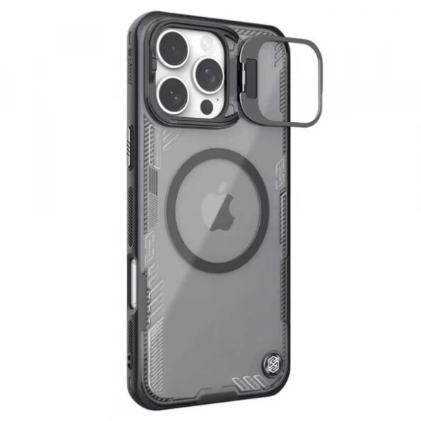 Husa MagSafe pentru Apple iPhone 16 Pro, Nillkin, Iceblade Prop (with Camera Cutout), Neagra