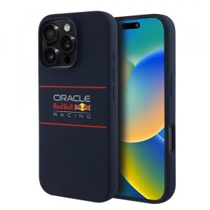 Husa MagSafe pentru Apple iPhone 16 Pro, Red Bull Racing, Horizontal Centered Logo, Bleumarin