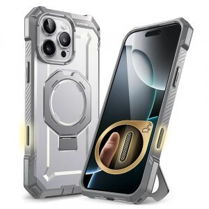 Husa MagSafe pentru Apple iPhone 16 Pro, Supcase, Unicorn Beetle Defender, Alba