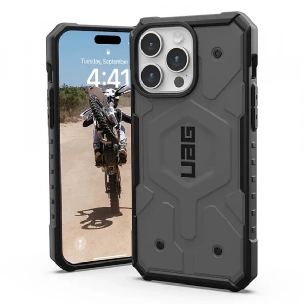 Husa MagSafe pentru Apple iPhone 16 Pro, Urban Armor Gear, Pathfinder, Argintie