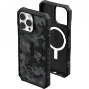 Husa MagSafe pentru Apple iPhone 16 Pro, Urban Armor Gear, Pathfinder SE Midnight Camo, Camuflaj