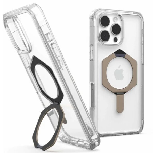 Husa MagSafe pentru Apple iPhone 16 Pro, Urban Armor Gear, Plyo XTE, Bronz Transparenta