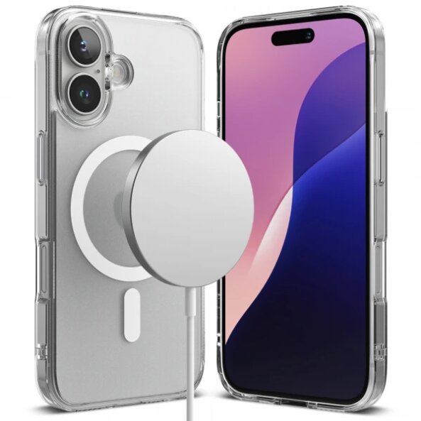 Husa MagSafe pentru Apple iPhone 16, Ringke, Fusion, Transparenta Mata
