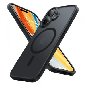 Husa MagSafe pentru Apple iPhone 16, Torras, Guardian, Neagra