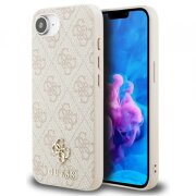 Husa MagSafe pentru Apple iPhone 16e, Guess, 4G Classic, Roz