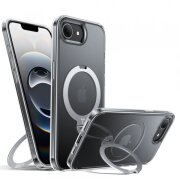 Husa MagSafe pentru Apple iPhone 16e, Torras, Ostand Spin, Transparenta