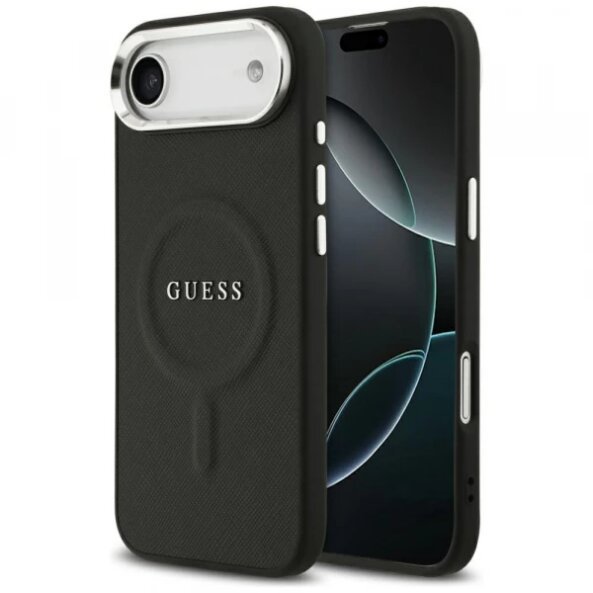 Husa MagSafe pentru Apple iPhone 17 Air, Guess, Classic Logo, Neagra