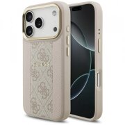 Husa MagSafe pentru Apple iPhone 17 Pro, Guess, 4G Stripe, Roz