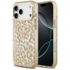 Husa MagSafe pentru Apple iPhone 17 Pro, Guess, Leopard Glitter, Maro