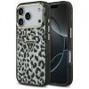 Husa MagSafe pentru Apple iPhone 17 Pro, Guess, Leopard Glitter, Neagra