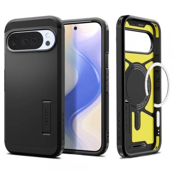 Husa MagSafe pentru Google Pixel 10 Pro XL, Spigen, Tough Armor, Neagra