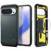 Husa MagSafe pentru Google Pixel 10 Pro XL, Spigen, Tough Armor, Verde