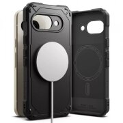 Husa MagSafe pentru Google Pixel 9a, Ringke, Rugged Gear, Neagra