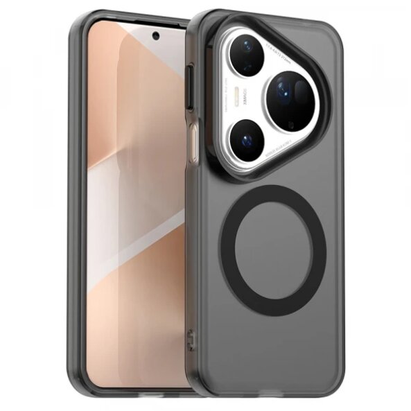 Husa MagSafe pentru Huawei Pura 80 Ultra, Techsuit, CandyCase, Neagra
